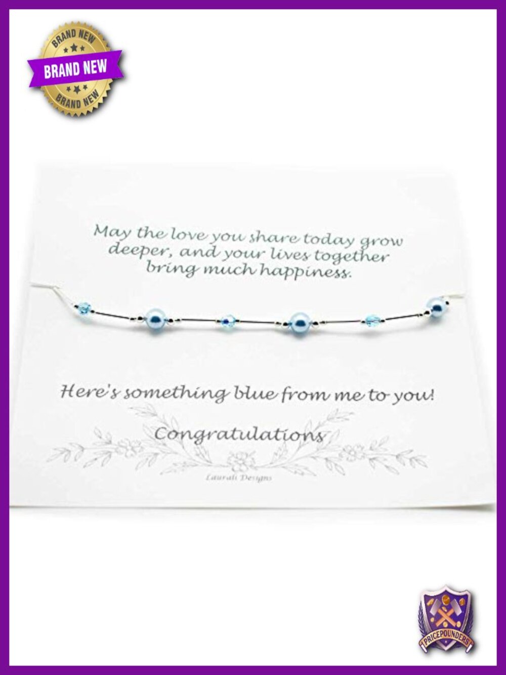 Sterling Silver Swarovski Crystal Pearl Bridal Anklet